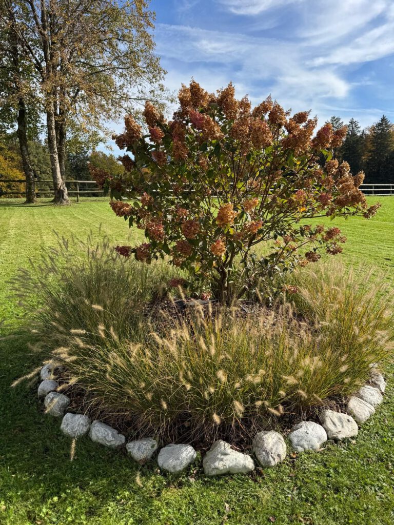 Natursteinmauer im Garten